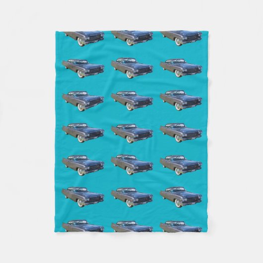 1960年のキャデラックのクラシックで贅沢な車 フリースブランケット (正面)