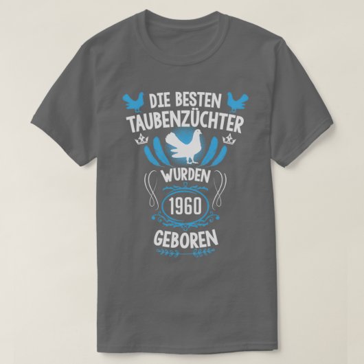 1960年のハト生まれン61歳の誕生日 Tシャツ (デザイン正面)