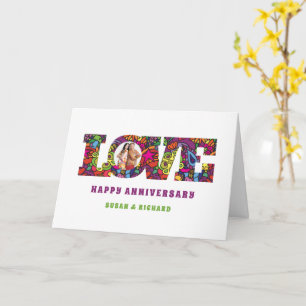 1960年のラブフォト記念日カード カード