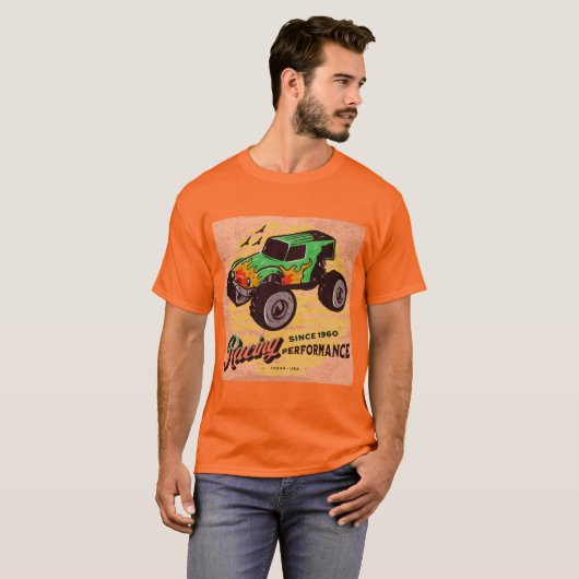 1960年のヴィンテージ男以降のレースモダン性能 Tシャツ (正面フル)