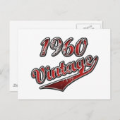 1960年のヴィンテージ ポストカード (正面/裏面)