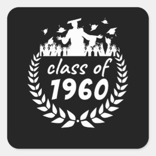 1960年の卒業又は懇親会デザイン スクエアシール
