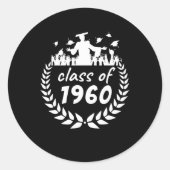 1960年の卒業又は懇親会デザイン ラウンドシール (正面)