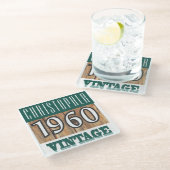 1960年の名前ガラスコースターヴィンテージ ガラスコースター (アングル)