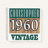 1960年の名前ヴィンテージ・ノートブック ノートブック (正面)