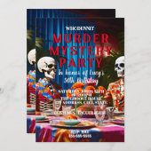 1960年の殺人事件の謎1960年スタイルディナーパーティー 招待状 (正面/裏面)