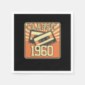 1960年の第60回誕生日男性へギフトと女生まれ人の贈り物 スタンダードカクテルナプキン (正面)