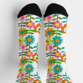 1960年スタイル花 ソックス (上部)