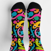 1960年スタイルGroovy抽象芸術リザード ソックス (上部)