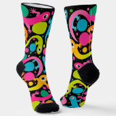 1960年スタイルGroovy抽象芸術リザード ソックス (傾斜あり)