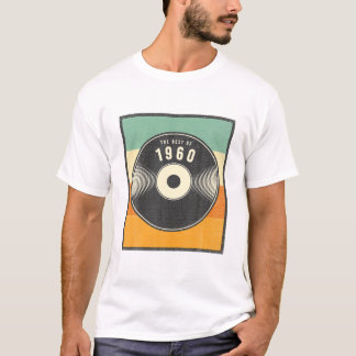 1960年ベスト 60歳の誕生日プレゼント レコード ヴィンテージ Tシャツ