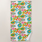 1960年レトロ花火力 ビーチタオル (正面)