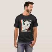 1960年代おしゃれ素晴らしな雌猫クローズアップPor Tシャツ (正面フル)