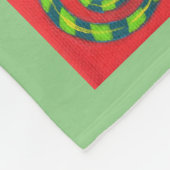 1960年代のかわいい大きな目のヒッピー·マーメイド·ガール·ピース·サイン フリースブランケット (角)