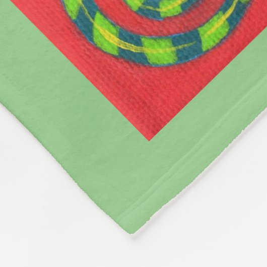 1960年代のかわいい大きな目のヒッピー·マーメイド·ガール·ピース·サイン フリースブランケット (角)