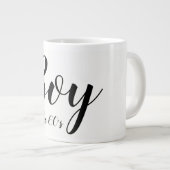 1960年代のエレガントタイポグラフィ ジャンボコーヒーマグカップ (正面右)