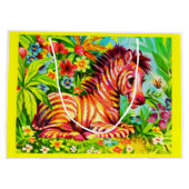 1960年代のカラフル・ゼブラ印刷 ラージペーパーバッグ (裏面)