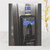 1960年代のキッド電話ブース誕生日カード カード (黄色い花)