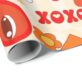 1960年代のグルービーポップ・アートのアートのバレンタイン ラッピングペーパー (ロールコーナー)