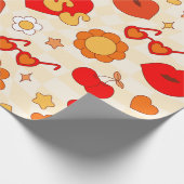 1960年代のグルーヴポップ・アートのァートキス ラッピングペーパー (角)