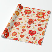 1960年代のグルーヴポップ・アートのアールのワファンキーレンティーズ ラッピングペーパー (アンロールド)