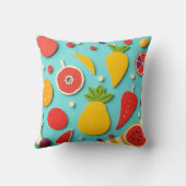 1960年代のスタイルフルーツコラージュ クッション (裏面)