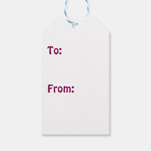 1960年代のスタイル ギフトタグ (裏面)