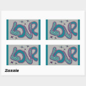 1960年代のスタイル 長方形シール (シート)