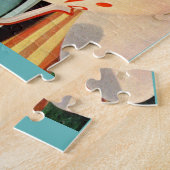 1960年代のティーカップに乗る遊園地 ジグソーパズル (側面)