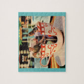 1960年代のティーカップに乗る遊園地 ジグソーパズル (縦)