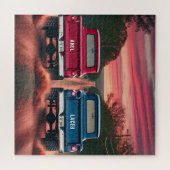 1960年代のトラックがレッドダートロード名前をカスタムするでレース ジグソーパズル (横)