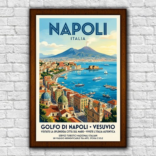 1960年代のナポリ イタリア旅行ポスター ポスター