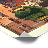 1960年代のブルージュ、ベルギーのヴィンテージ旅行ポスター ポスター (角)