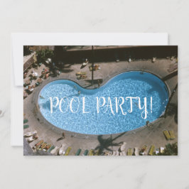 1960年代のプー刺激を受けたル中世紀水泳パーティー 招待状