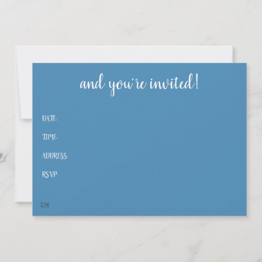 1960年代のプー刺激を受けたル中世紀水泳パーティー 招待状 (裏面)