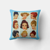 1960年代のヘアスタイルグリッド クッション (裏面)