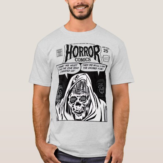 1960年代のホラーコミック広告Tシャツ Tシャツ (正面)