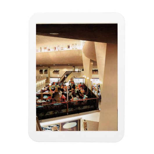 1960年代のモールでの午後のヴィンテージ インスパイア マグネット (縦)