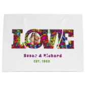 1960年代のラブフォトギフトバッグ ラージペーパーバッグ (正面)