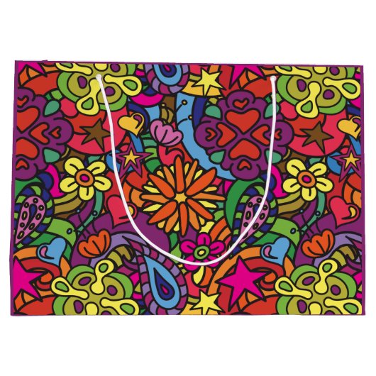 1960年代のラブフォトギフトバッグ ラージペーパーバッグ (裏面)