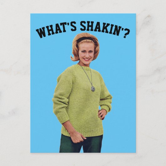 1960年代のレトロ女性葉書 ポストカード (正面)