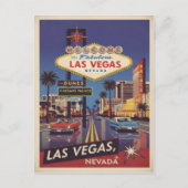 1960年代のヴィンテージ ラスベガス旅行 ポストカード (正面)