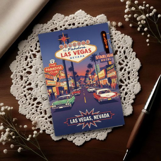 1960年代のヴィンテージ ラスベガス旅行 ポストカード