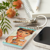 1960年代の口紅の女性 キーホルダー (正面右)