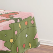 1960年代の巨大なサンタファンキークリスマス テーブルクロス (インサイチュ)