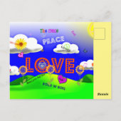 1960年代の平和と愛 ポストカード (裏面)