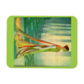 1960年代の美しい女性の夕べガウン マグネット (横)