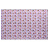 1960年代の美しい女性の頭の花瓶紫の花 ファブリック (ヤード)