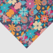 1960年代の花と幾何学模様 薄葉紙 (詳細)