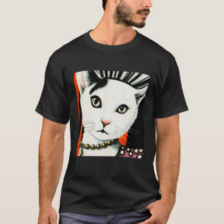 1960年代の見事なファッショナブルな雌猫のクローズアップ Tシャツ